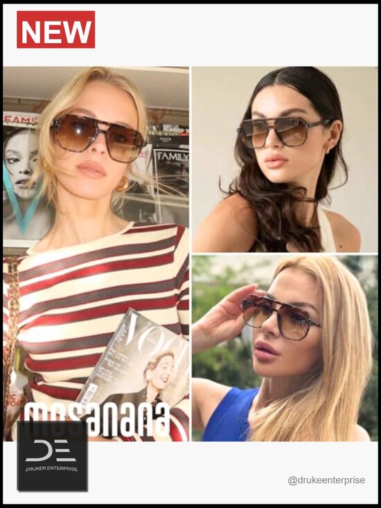 Oversized Aviator Sunglasses with Polarized Lens main image 4